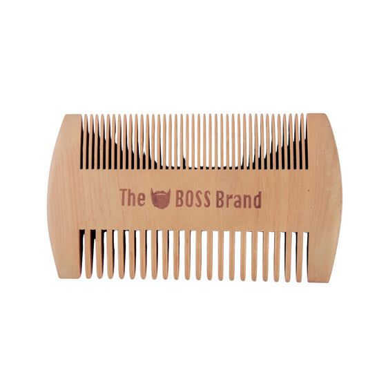 Branded beard comb